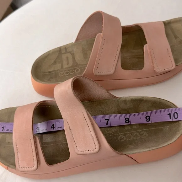 Ecco Size 40 US 9.5-10 2nd Cozmo Fluidform Slip on Pinky-Peach Sandals - Picture 10 of 10